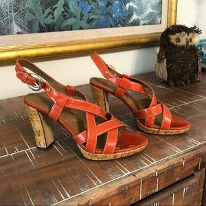 Tahari Orange Sandals